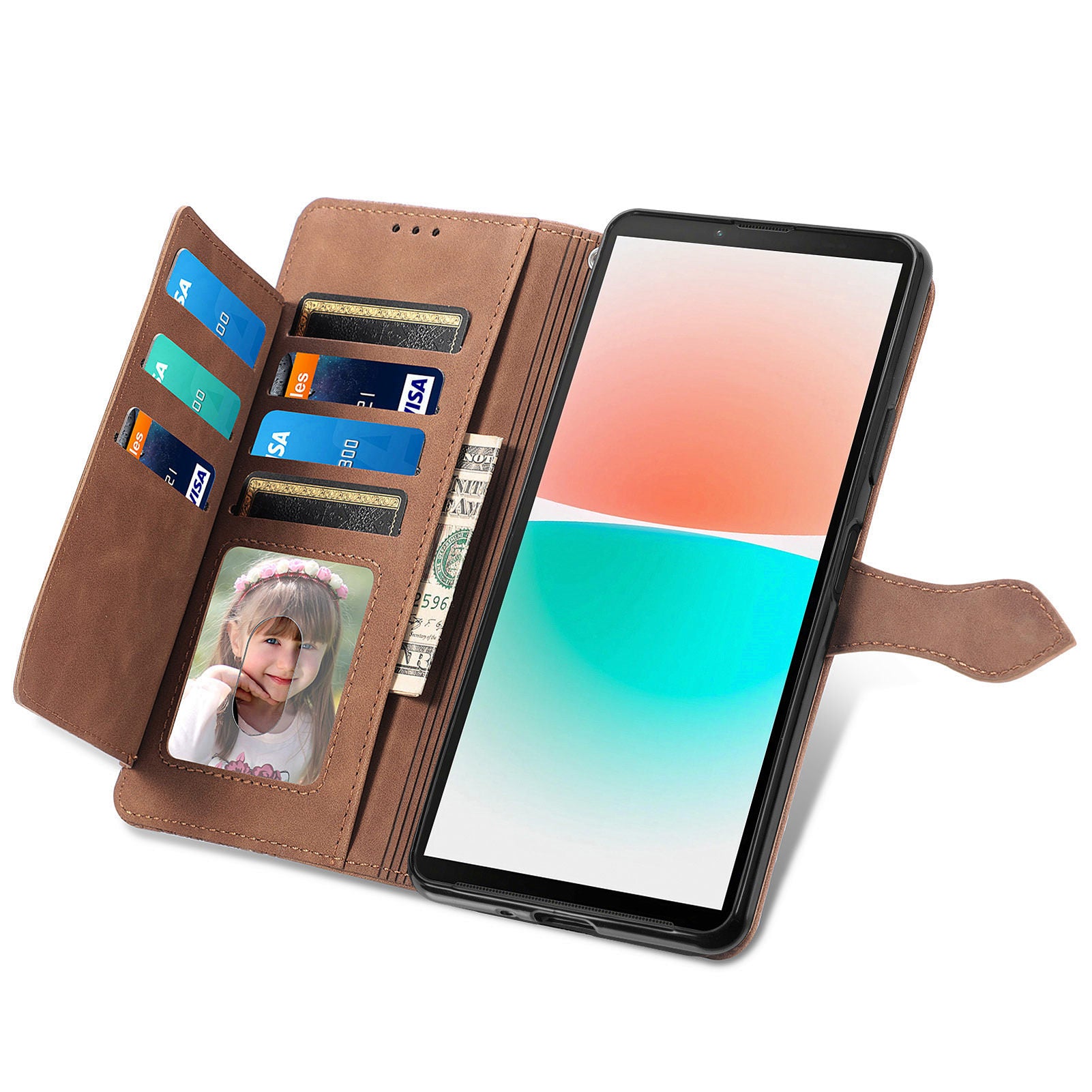 For Sony Xperia 10 IV 5G Flower Imprinted Pattern PU Leather Zipper Pocket Cell Phone Cover Hands-free Stand Wallet Case For Sony Xperia 10 IV 5G Flower Imprinted Pattern PU Leather Zipper Pocket Cell Phone Cover Hands-free Stand Wallet Case